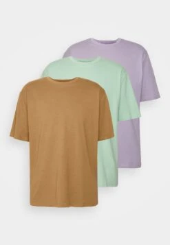 YOURTURN 3Pack Unisex - T-Shirt Basic - Light Green/Lilac/Light Brown -Stijlvolle Herenkleding Winkel 2ed8114ce3474a2bb4c76e33887aa7fd