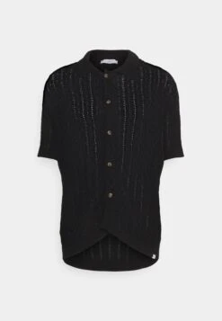 Les Deux Garrett Knitted Shirt - Vest - Black -Stijlvolle Herenkleding Winkel 2ee1fdb1729f43b48e2862afbd4b9fab
