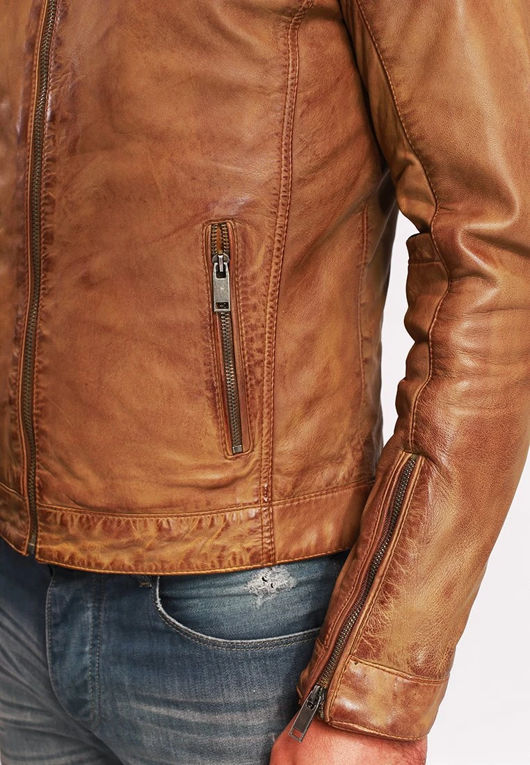 Lee Cooper Bertin - Leren Jas - Vintage Cognac 6 Lee Cooper Bertin - Leren Jas - Vintage Cognac - Afbeelding 4