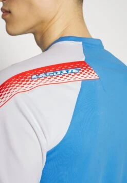 Lacoste Sport Tennis - Sport T-Shirt - Bleu/Blanc -Stijlvolle Herenkleding Winkel 6f567707c8694451b77b44daf9ccfe1b