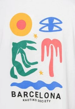 Kaotiko Barcelone - T-Shirt Print - Weiß -Stijlvolle Herenkleding Winkel 929f1f67e081449da39410d5b0e87a5e