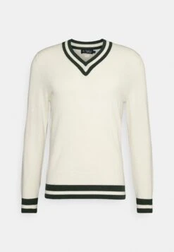 Hackett London Contrast Trim V Neck - Vest - Ecru/Green 10 Hackett London Contrast Trim V Neck - Vest - Ecru/Green -Stijlvolle Herenkleding Winkel 96591502fd174943a30ecf07a9160992