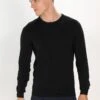 Pier One Basic Crewneck - Trui - Black