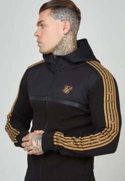 SikSilk Tape Zip Thru - Sweater Met Rits - Black -Stijlvolle Herenkleding Winkel b656c7248d824df2be13c7eaff4d3cfd