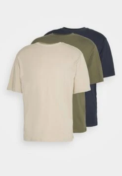 YOURTURN 3Pack Unisex - T-Shirt Basic - Olive, Beige, Dark Blue -Stijlvolle Herenkleding Winkel c9781a2078894637b28a4d312cb66c40