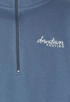 Kaotiko Crew Jean Bahamas - Sweater Met Rits - Prusia/Grey/Beige -Stijlvolle Herenkleding Winkel cca33423d6b442898bfe7f2565a6d8b3