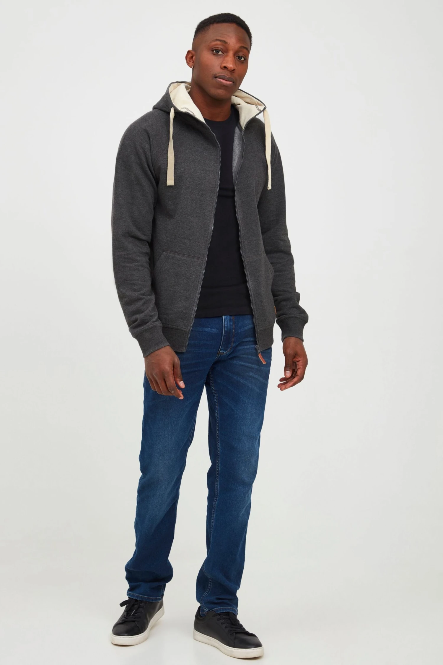 Blend Bhspeedy - Sweater Met Rits - Charcoal 4 Blend Bhspeedy - Sweater Met Rits - Charcoal - Afbeelding 2