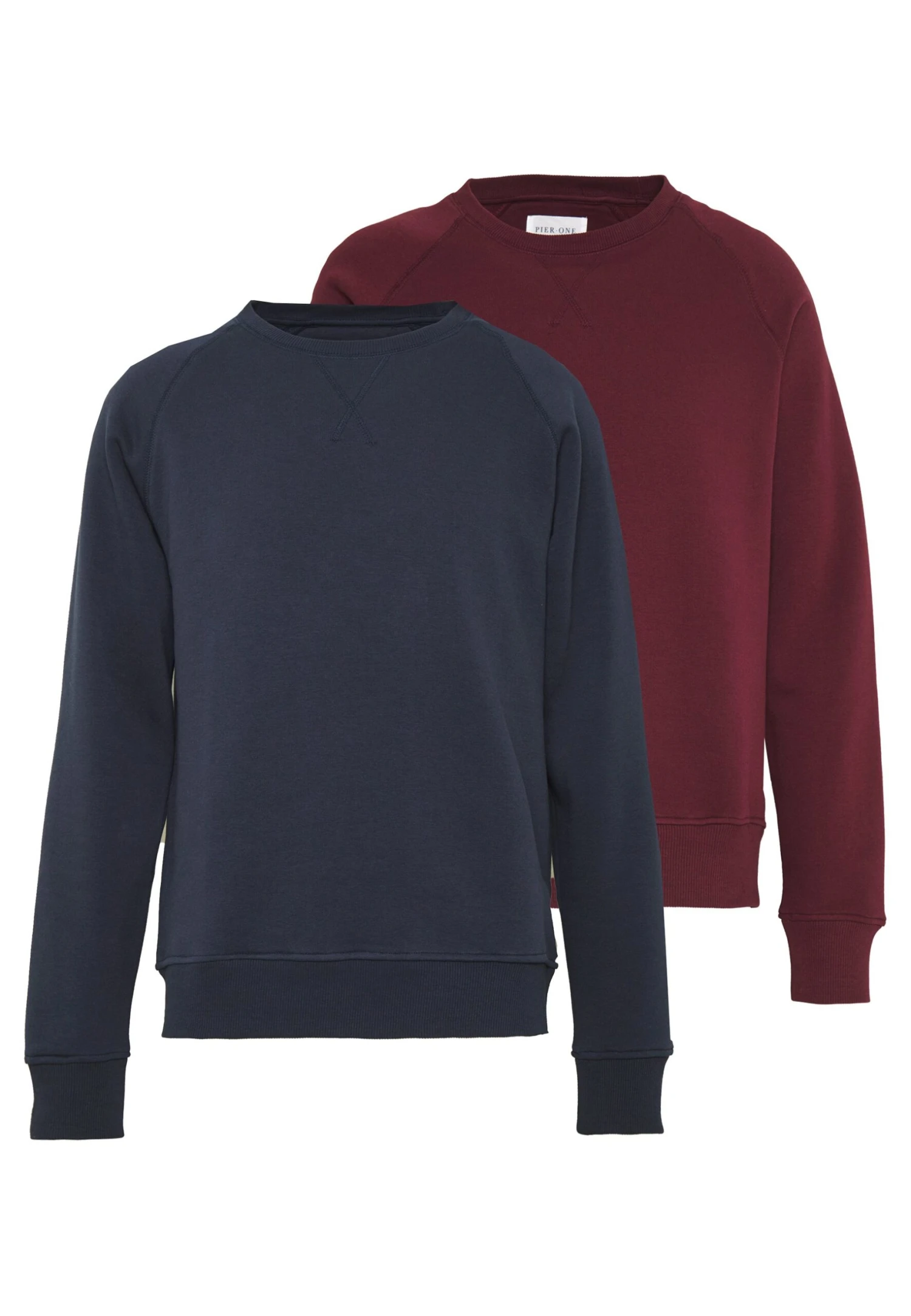 Pier One 2 Pack - Sweater - Dark Blue/Bordeaux 3 Pier One 2 Pack - Sweater - Dark Blue/Bordeaux